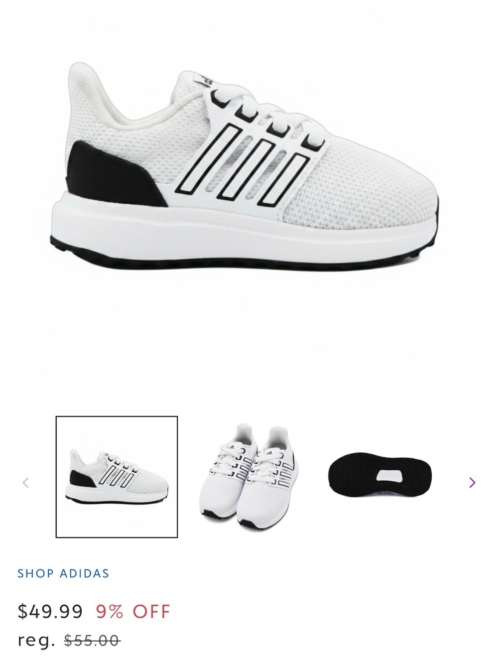 NWT Toddler Adidas Ubounce sneakers